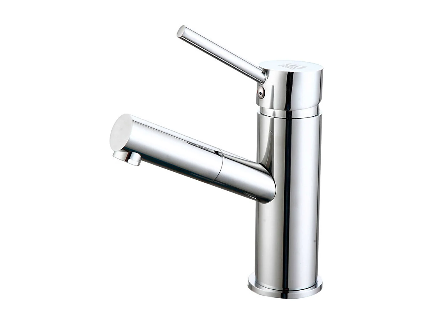 Torneira para pia de banheiro Loira Latão com conjunto de fixação cromado