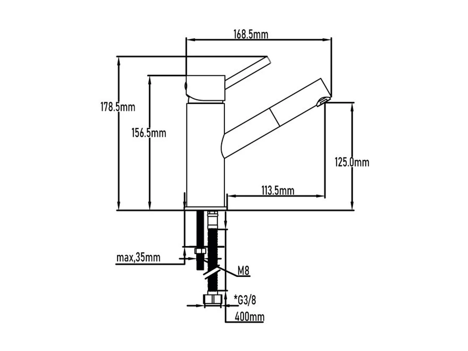 Torneira para pia de banheiro Loira Latão com conjunto de fixação cromado