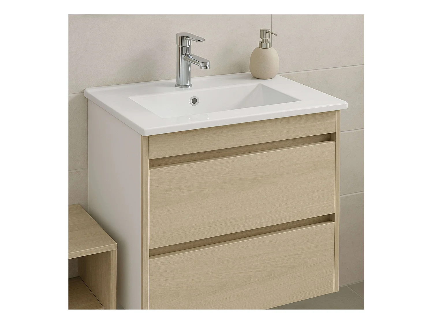 Torneira Ganges para pia de banheiro, latão, zinco, alças, cromado, conjunto de fixação