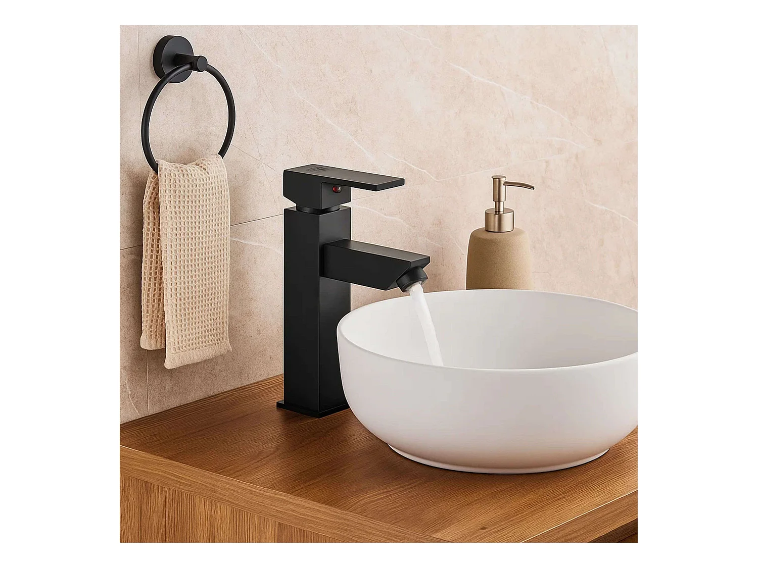 Torneira para lavatório Amazonas Black Chrome