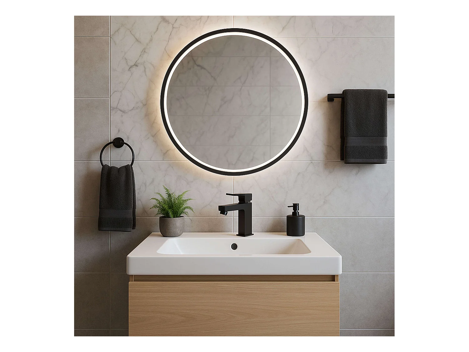 Torneira para lavatório Amazonas Black Chrome