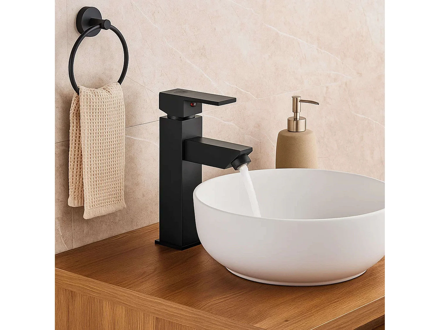 Torneira para lavatório Amazonas Black Chrome