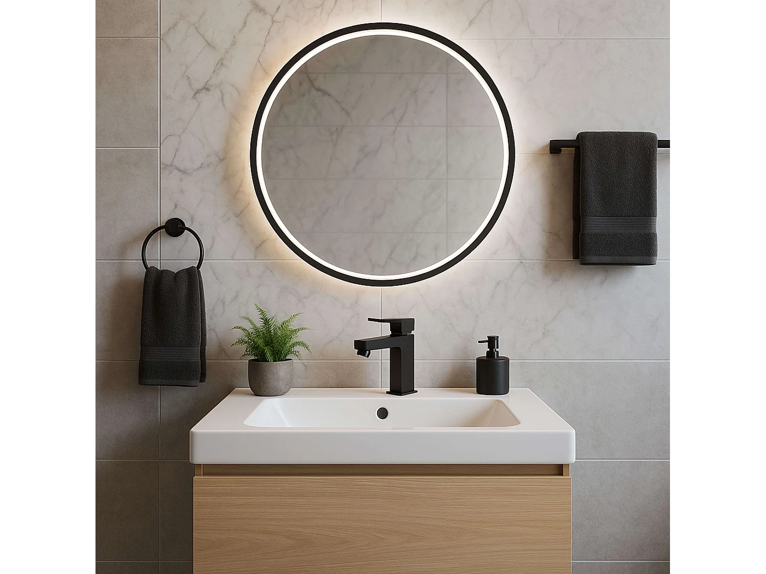 Torneira para lavatório Amazonas Black Chrome