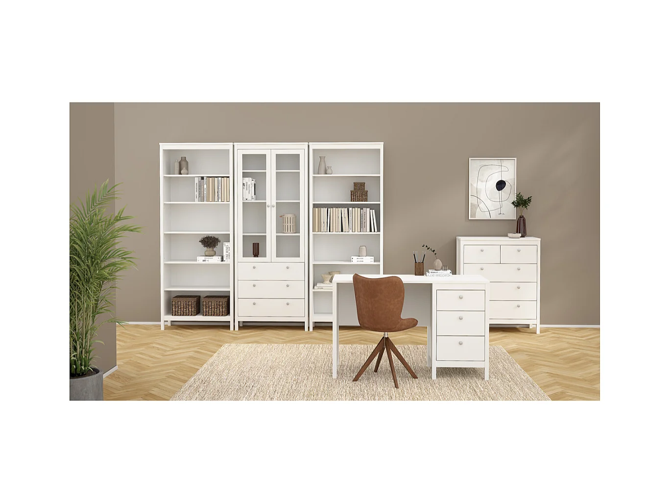 Bureau 3 tiroirs L120,4 cm - BARCELONE