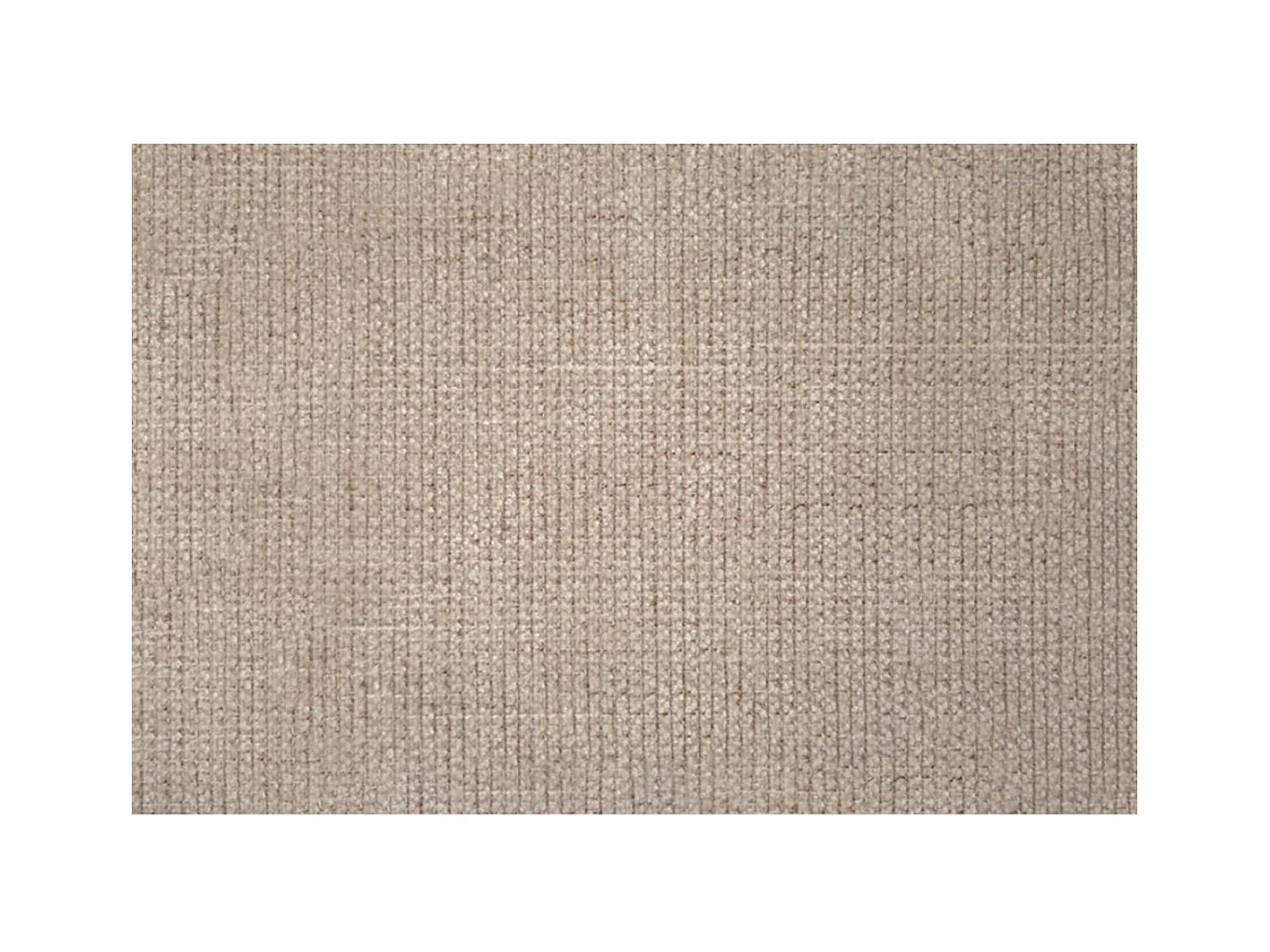 Lit 140x190cm avec tête de lit capitonnée tissu et sommier tapissier beige brun - Hauteur totale : 29cm