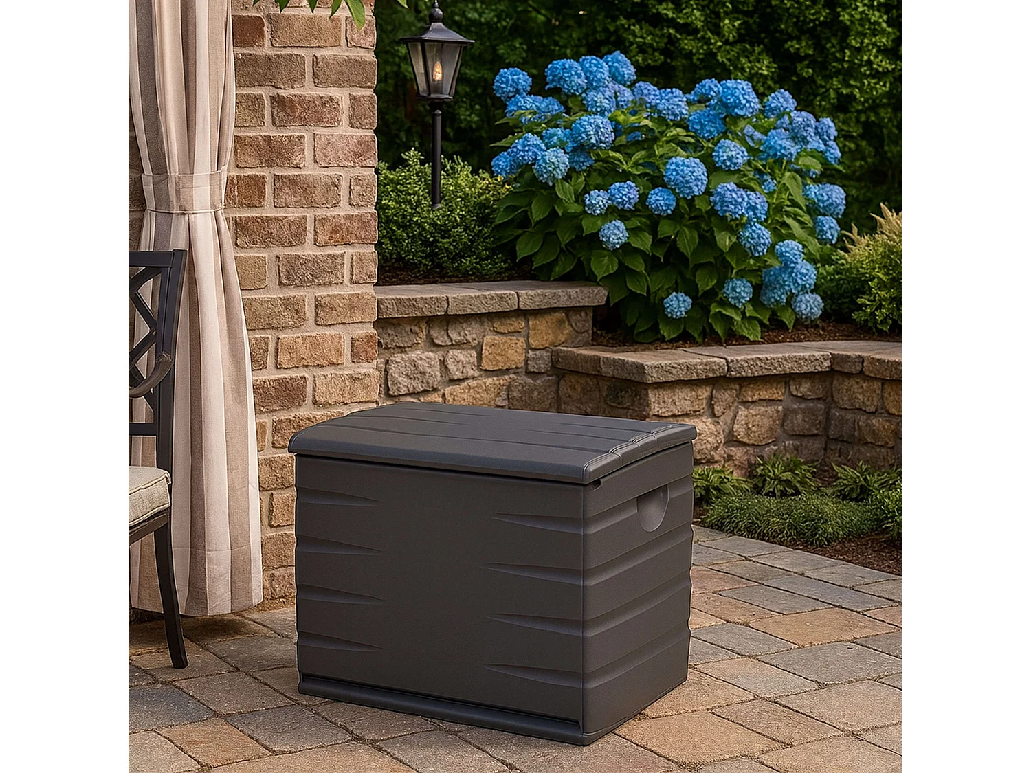 Coffre gain de place ext. résine noire 260L 80x61x53 cm