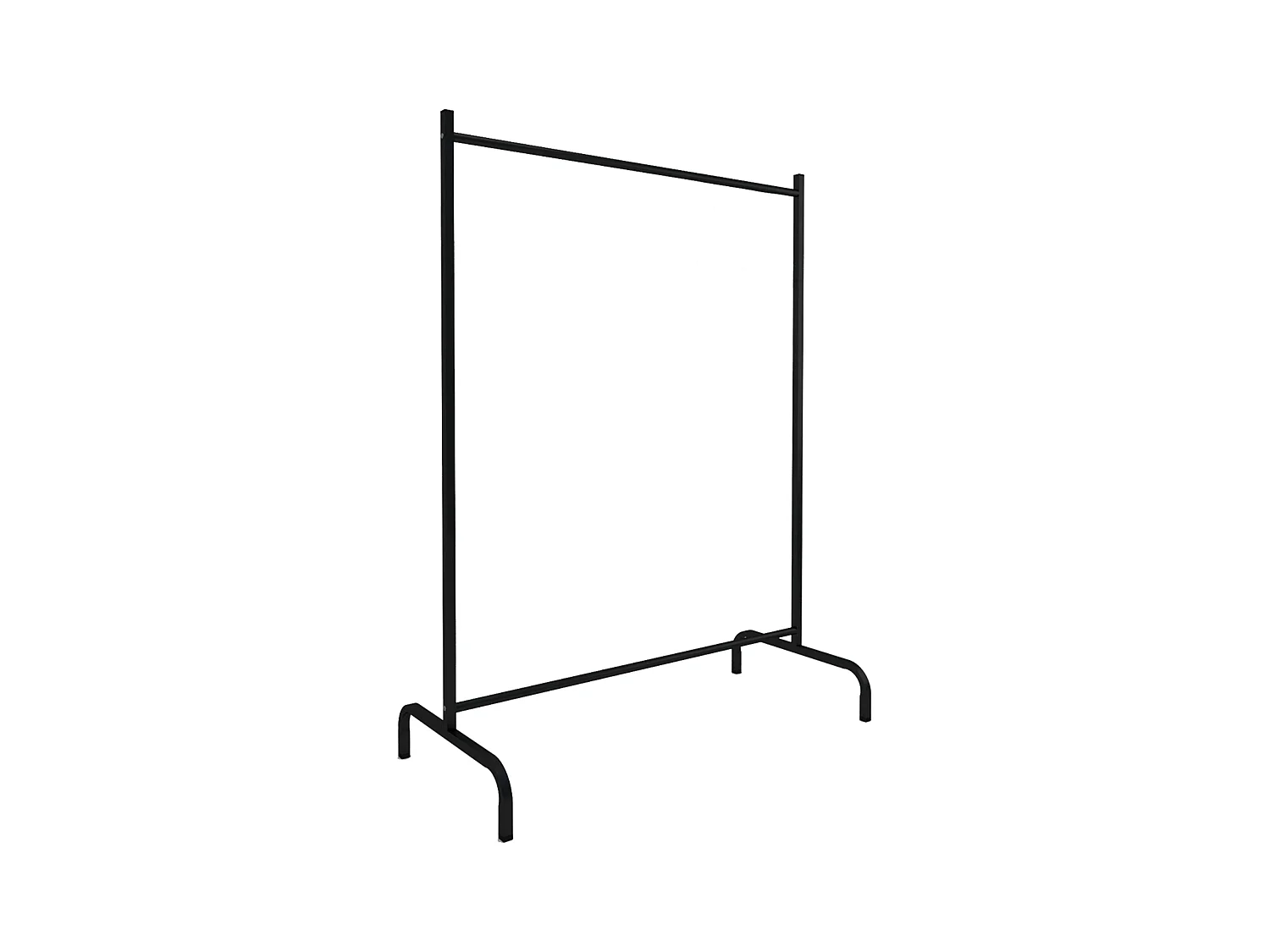 Portant à vêtements en métal noir 104x137x48 cm