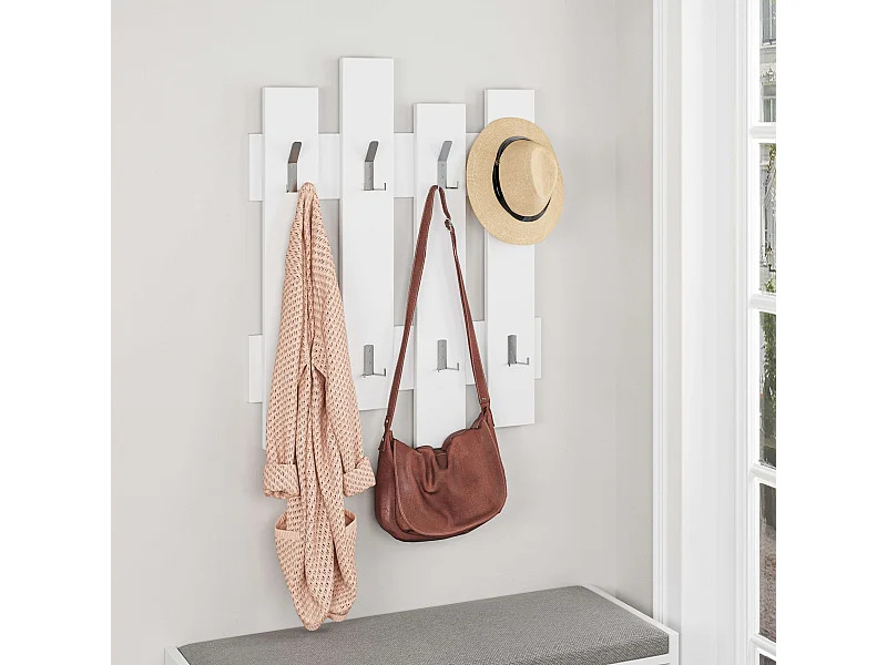 Perchero Fence pared blanco 64x81 cm