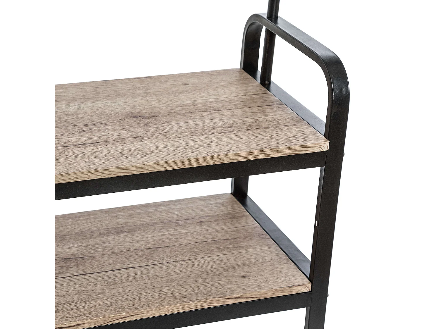 Perchero Entrada y De Pie Negro y Roble Claro