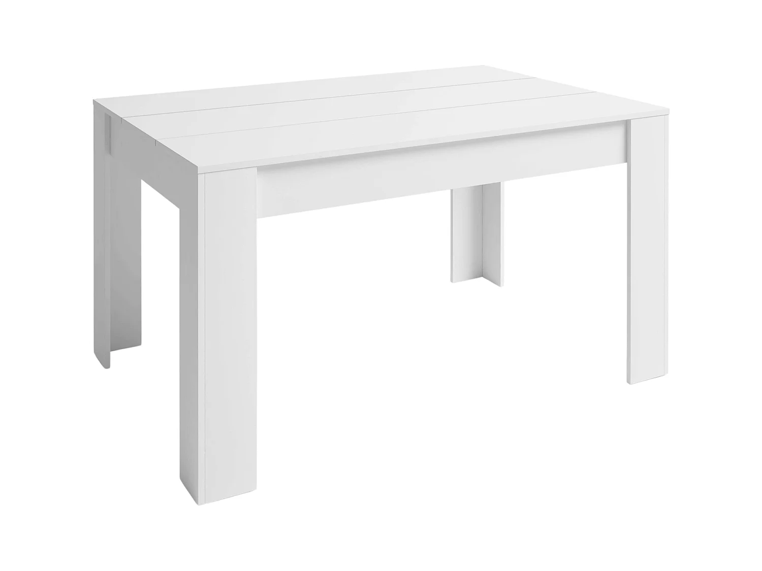 Mesa comedor extensible Bass blanco mate melamina 140-200x90x76 cm