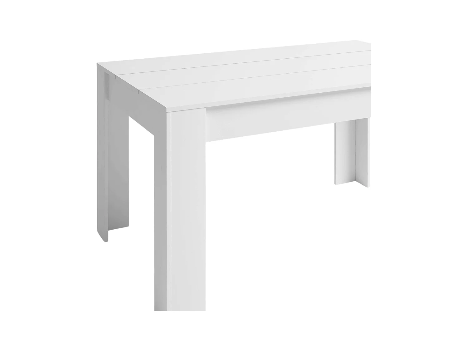 Mesa comedor extensible Bass blanco mate melamina 140-200x90x76 cm
