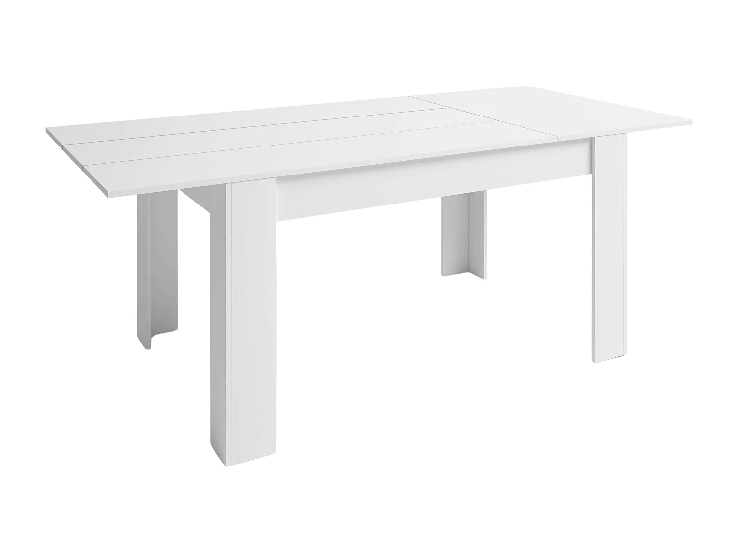 Mesa comedor extensible Bass blanco mate melamina 140-200x90x76 cm