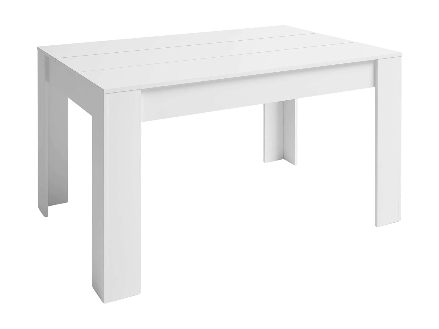 Mesa comedor extensible Bass blanco mate melamina 140-200x90x76 cm