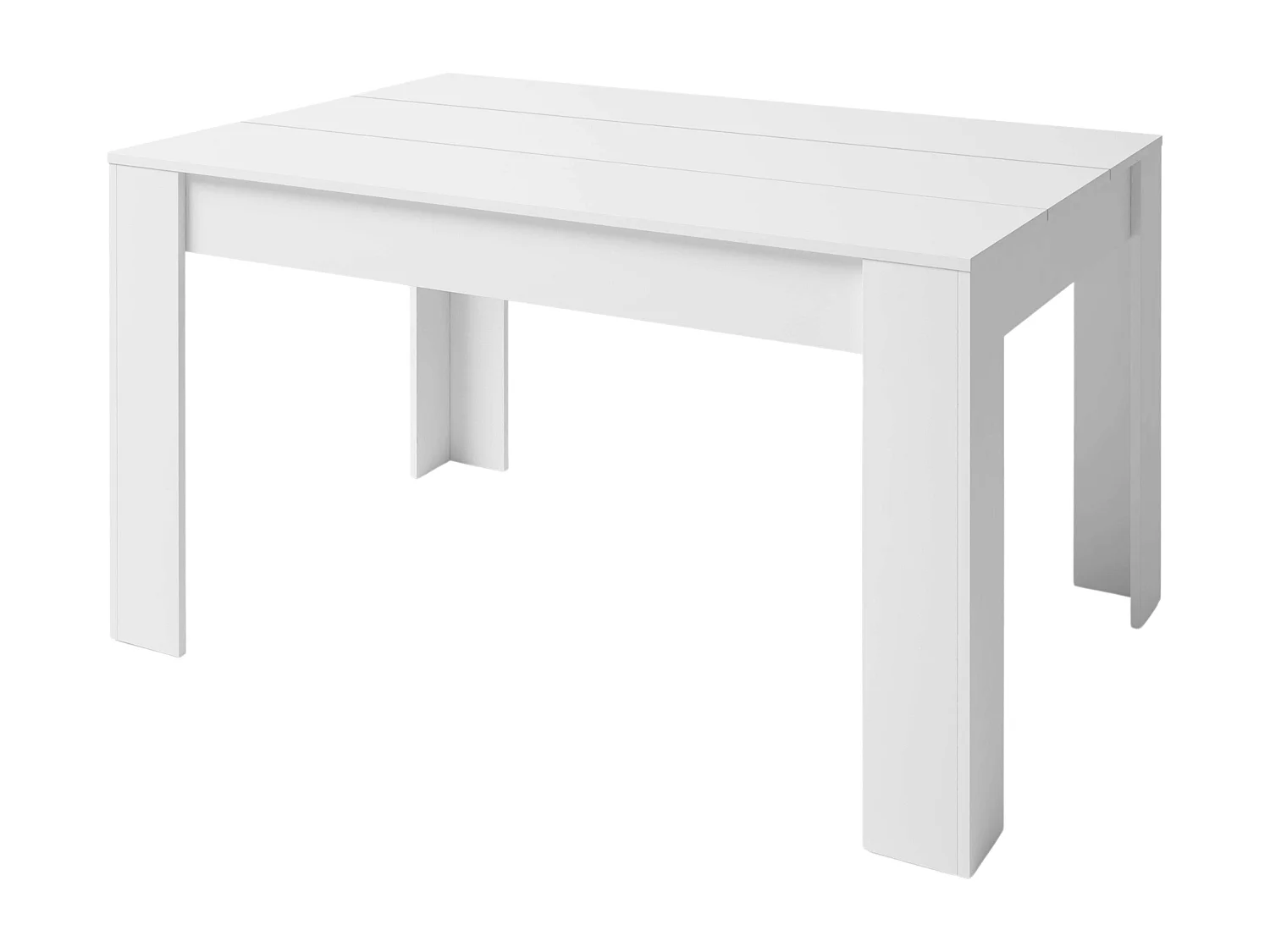 Mesa comedor extensible Bass blanco mate melamina 140-200x90x76 cm