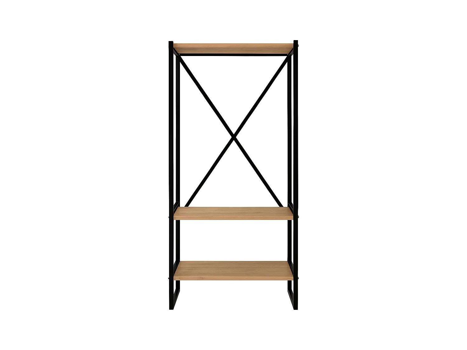 Perchero Rus Roble Safir y Negro 160cm