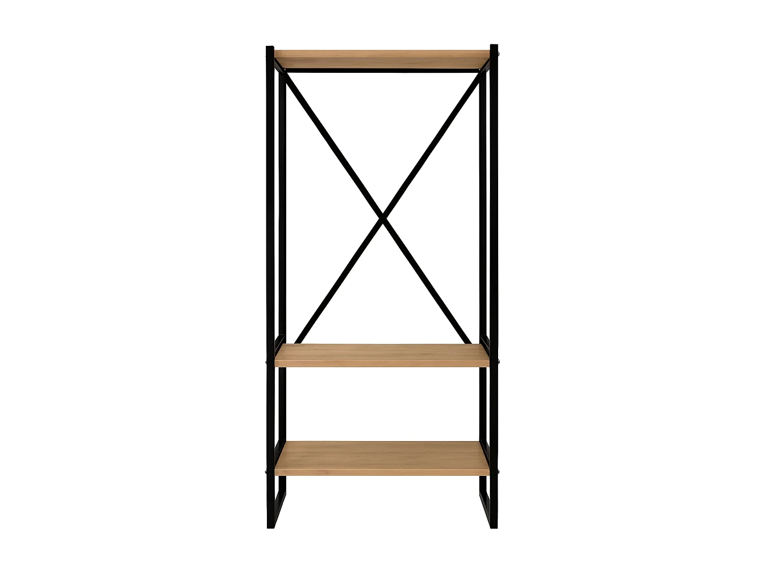 Porte-manteau Rus Safir Chêne et Noir 160cm