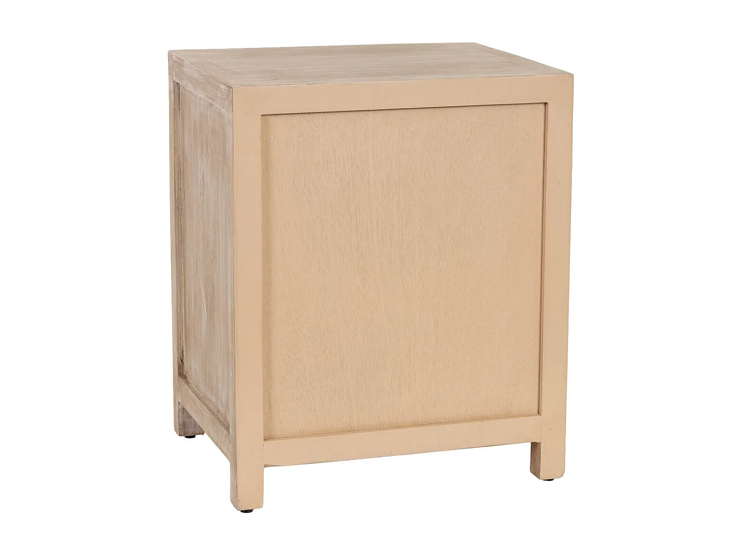 Mesita de noche de madera beige 3 cajones 50x40x60.5h cm