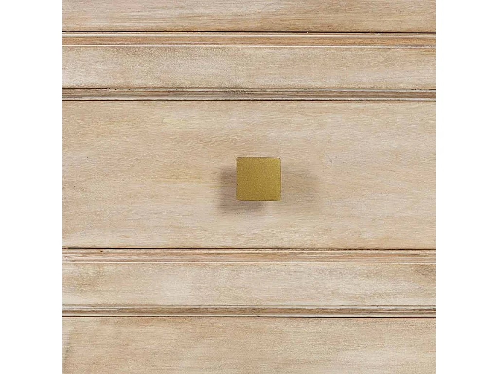 Mesita de noche de madera beige 3 cajones 50x40x60.5h cm
