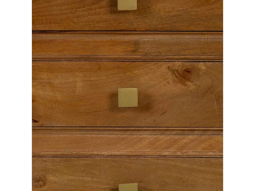 Mesita de noche de madera marrón 3 cajones 50x40x60.5h cm