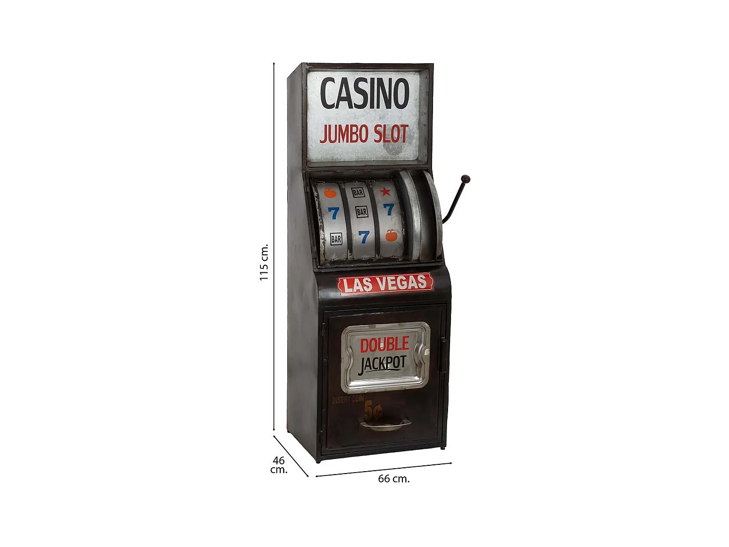 Suporte para vinho preto casino 66x46x155 cm