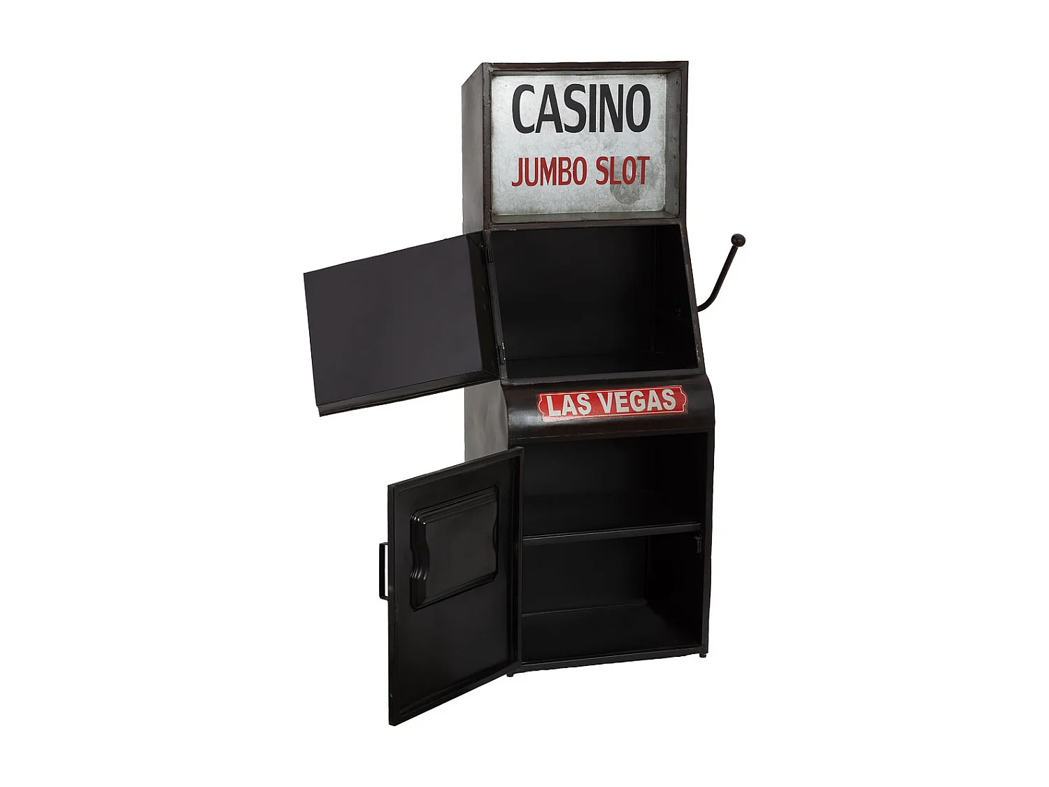 Casier à vin noir Casino 66x46x155 cm