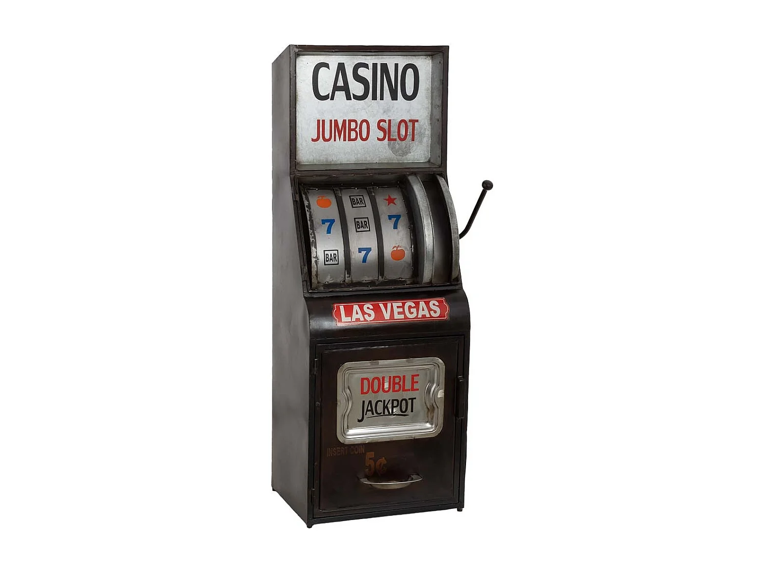 Casier à vin noir Casino 66x46x155 cm