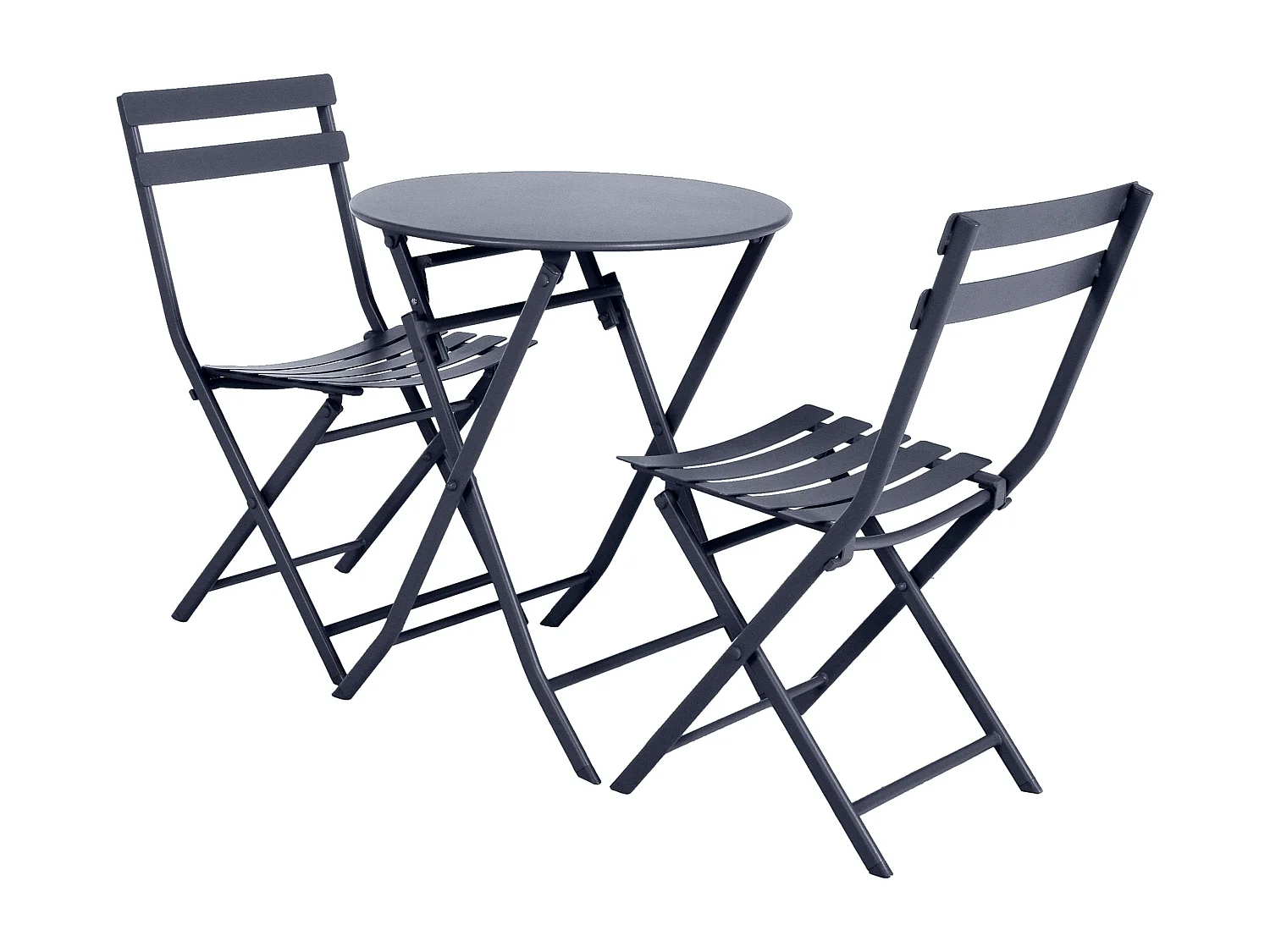 Pack Muebles Exterior Plegables Mesa + 2 Sillas Greensboro Gris