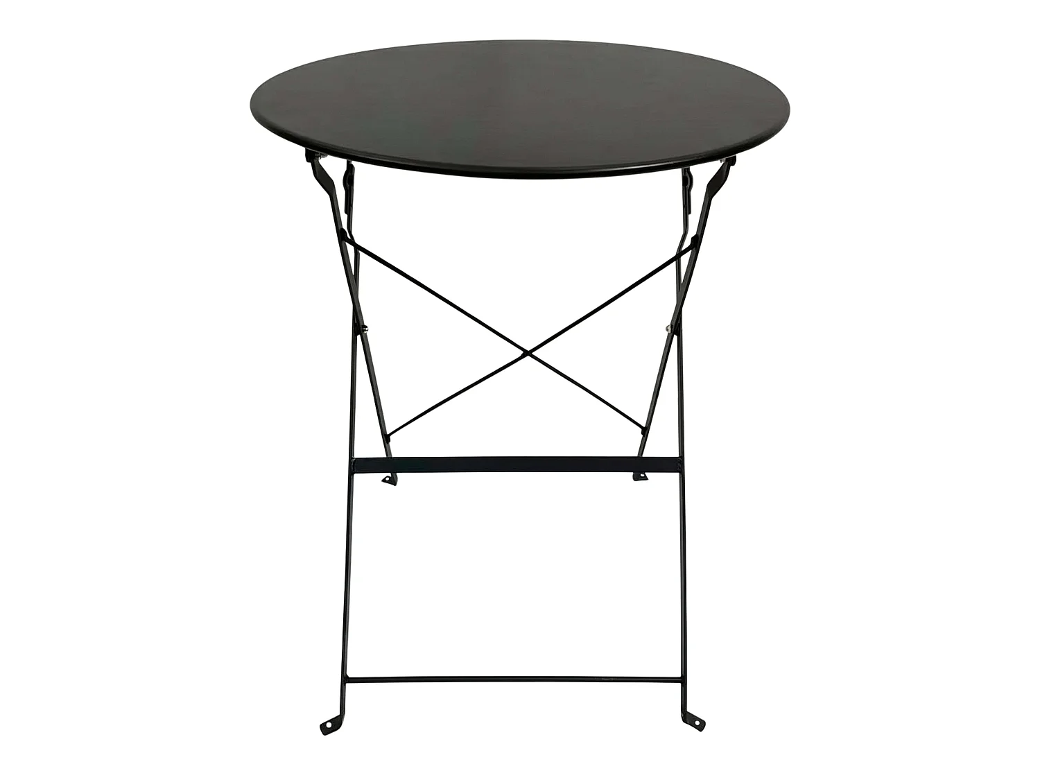 Conjunto para exterior Greensboro Black: mesa e 2 cadeiras dobráveis