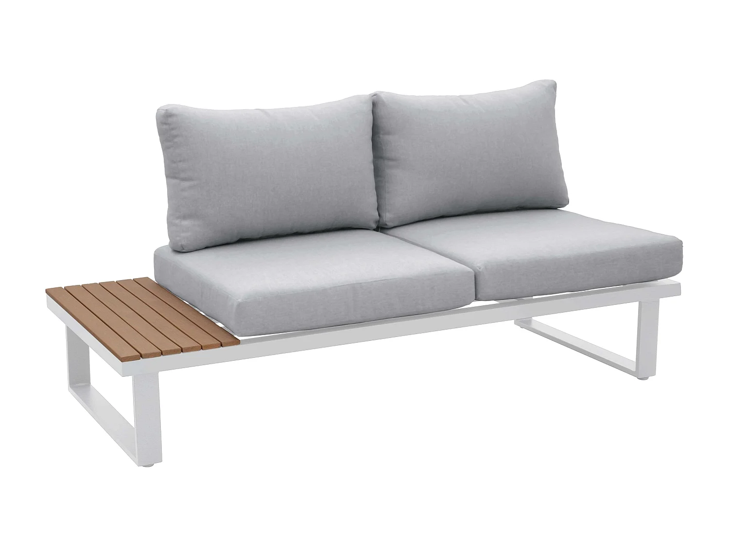 Muebles Exterior Jardín Terraza Gandía 4 Pzs Contemporáneo Blanco Marrón