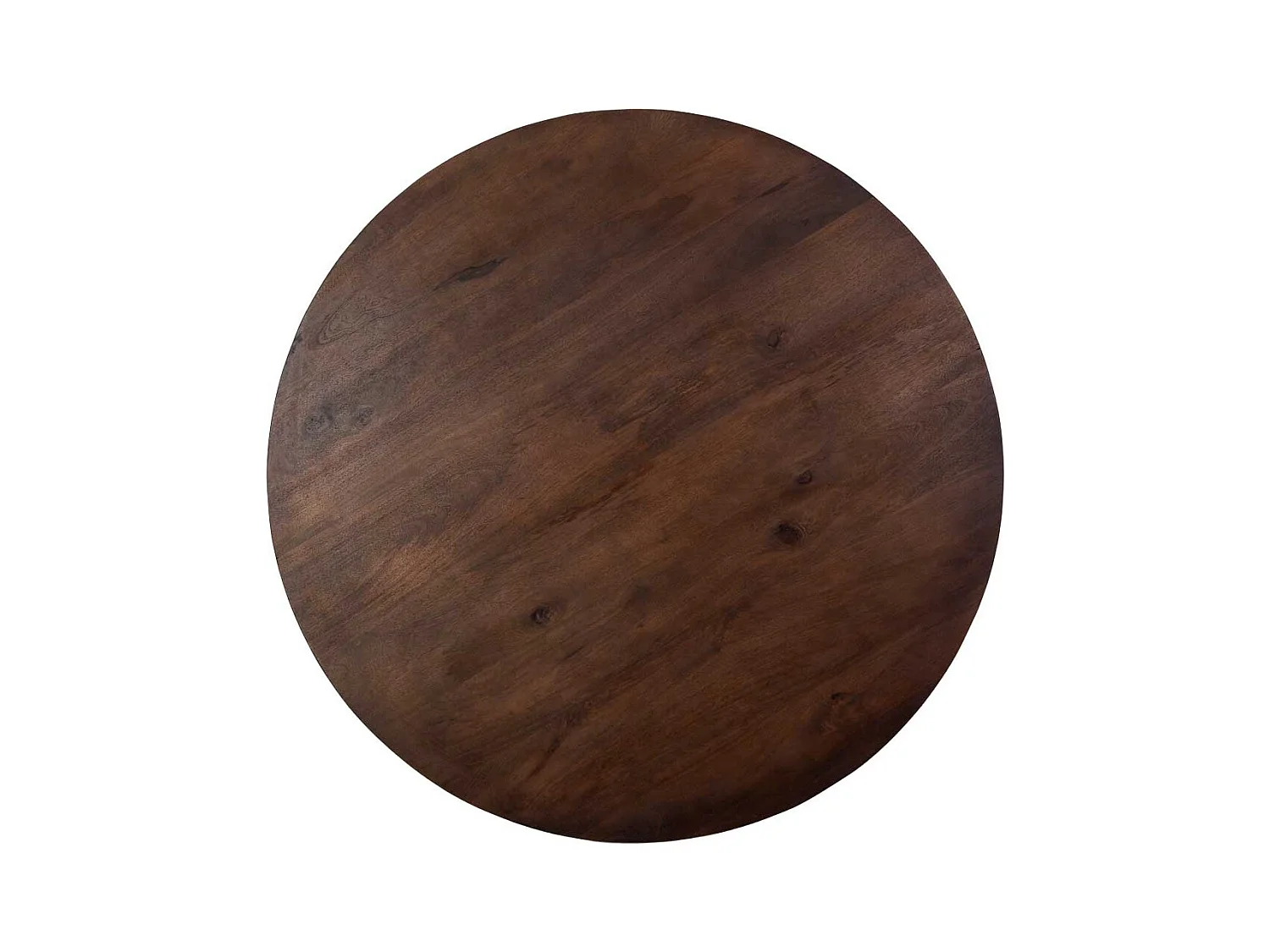 Mesa de madera artesanal marrón 120x120x76h cm