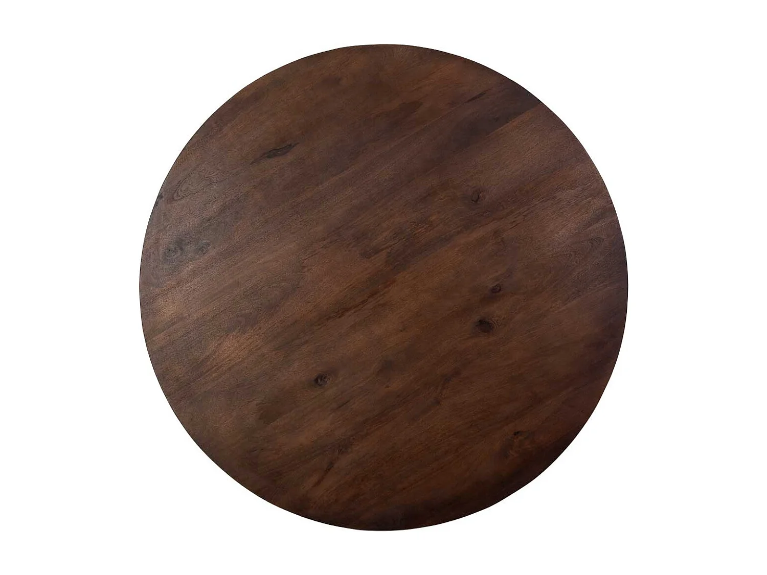 Mesa de madera artesanal marrón 120x120x76h cm