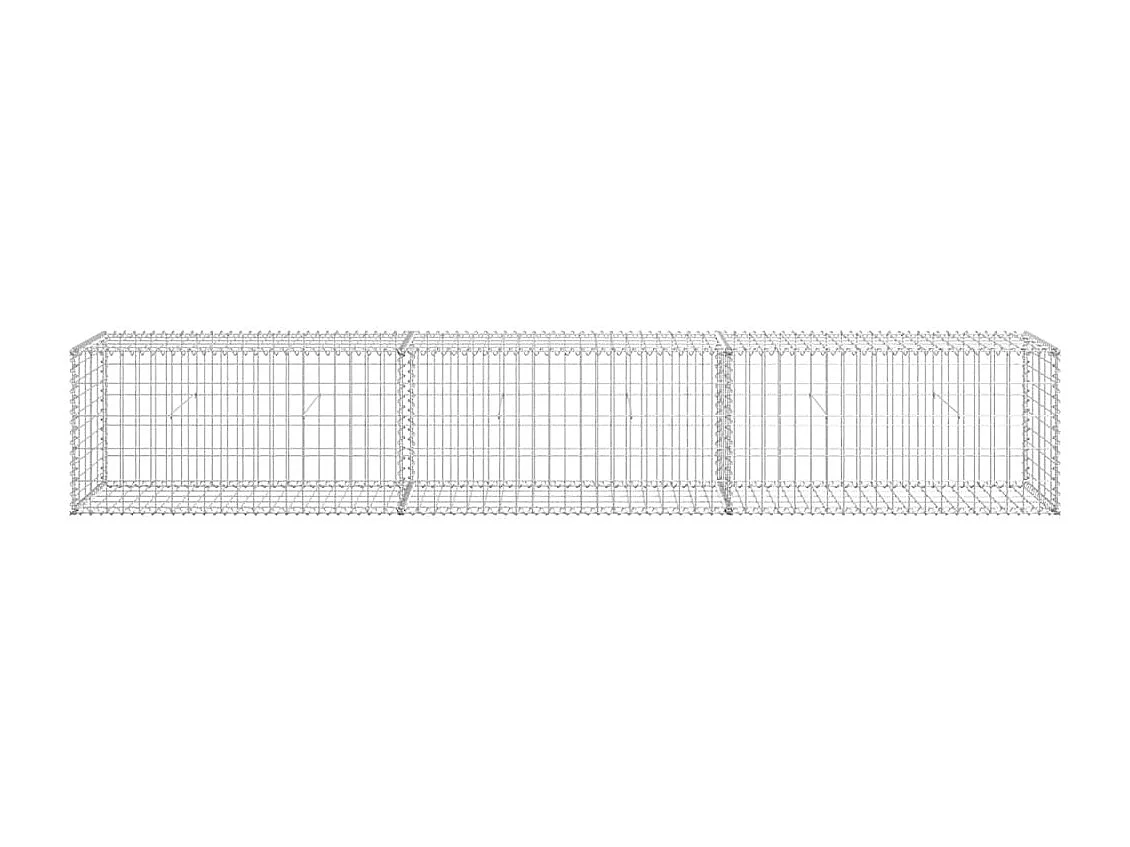 Mur en gabion-Panier de gabion avec couvercles Acier galvanisé 300x50x50 cm