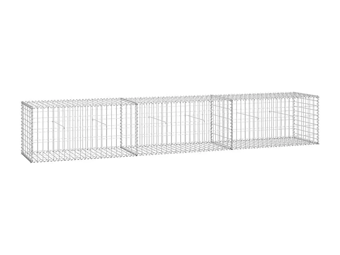 Mur en gabion-Panier de gabion avec couvercles Acier galvanisé 300x50x50 cm