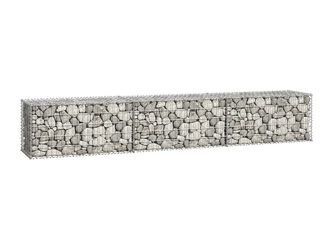 Mur en gabion-Panier de gabion avec couvercles Acier galvanisé 300x50x50 cm