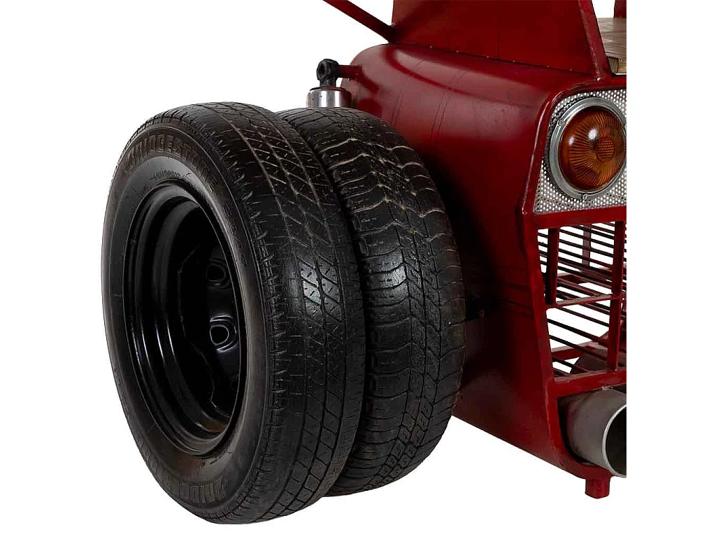 Casier à vin rouge sur roulettes 160x53x84 cm