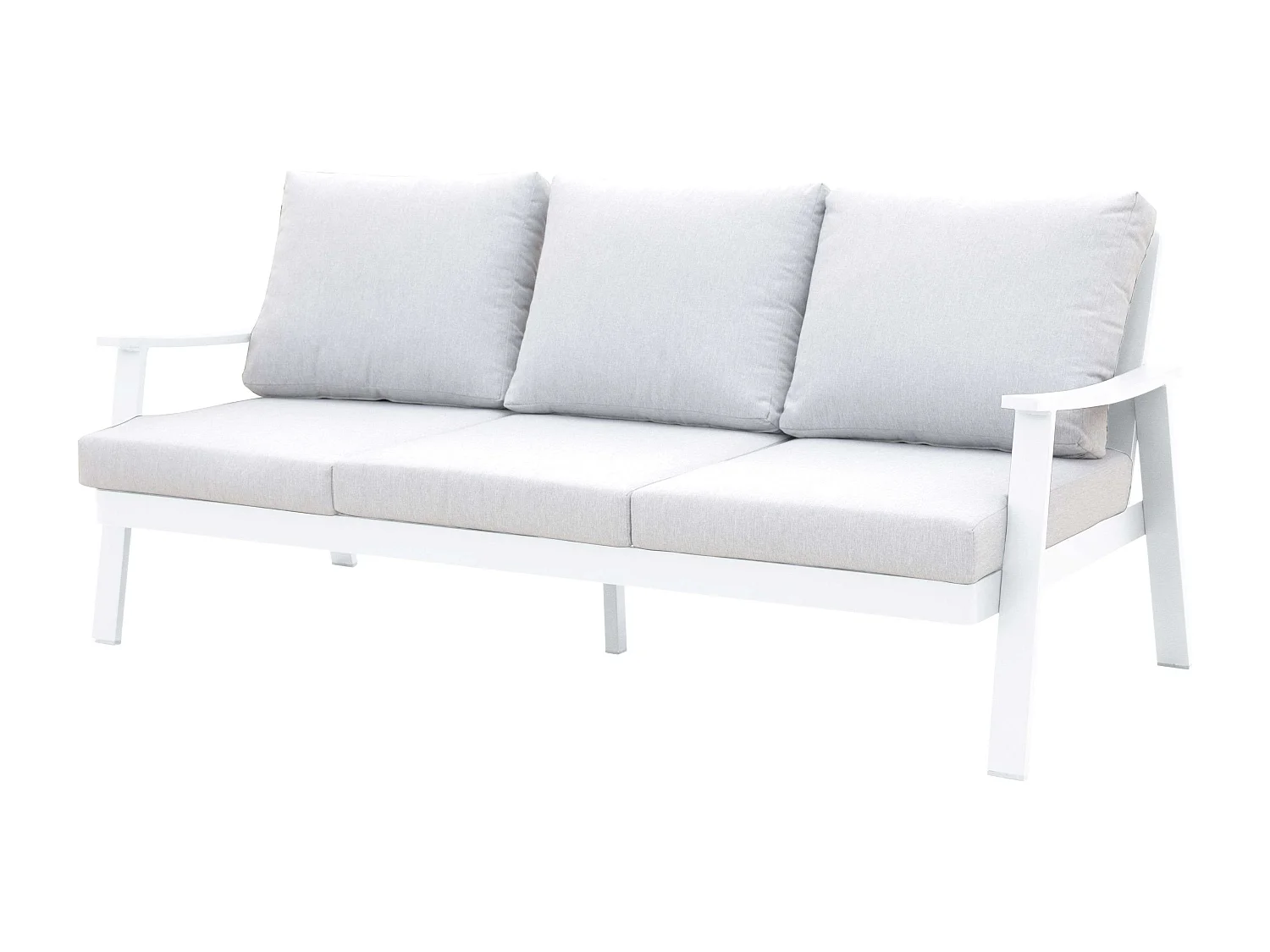 Set 4 piezas Muebles Exterior Jardín Terraza Benicasim Blanco Gris