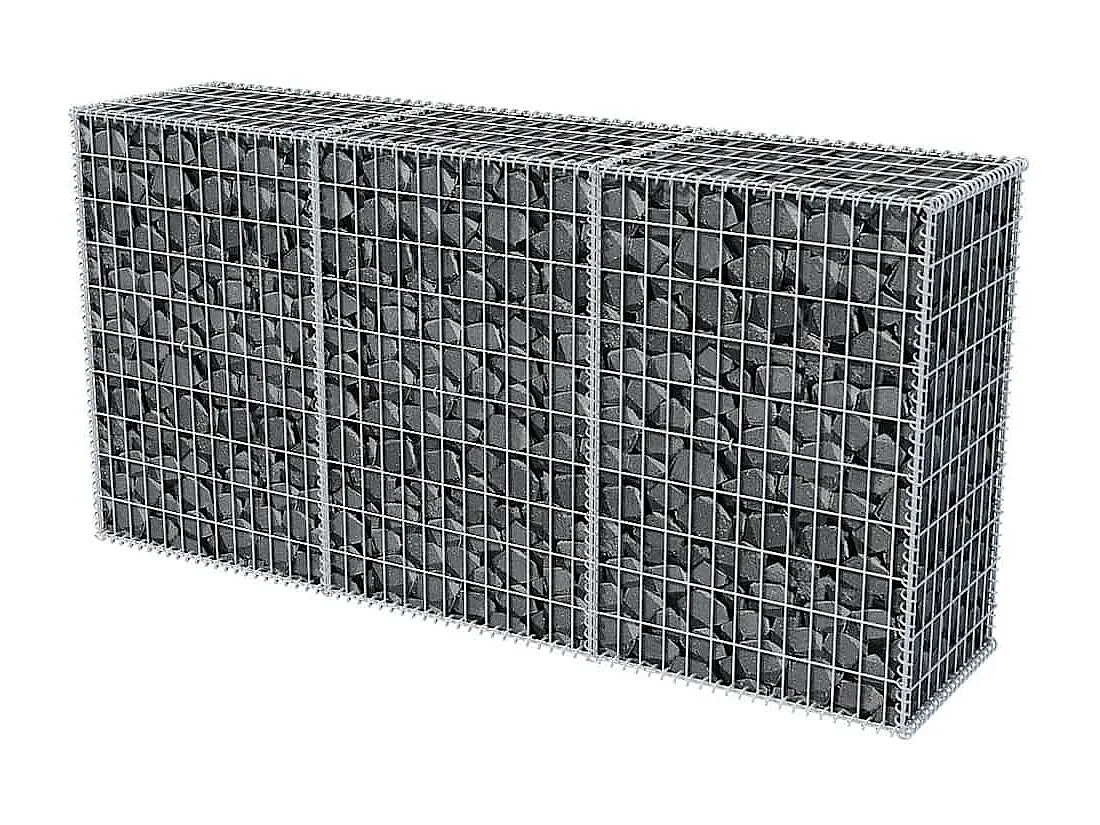 Panier de gabion-Mur en gabion Acier galvanisé 200x50x100 cm