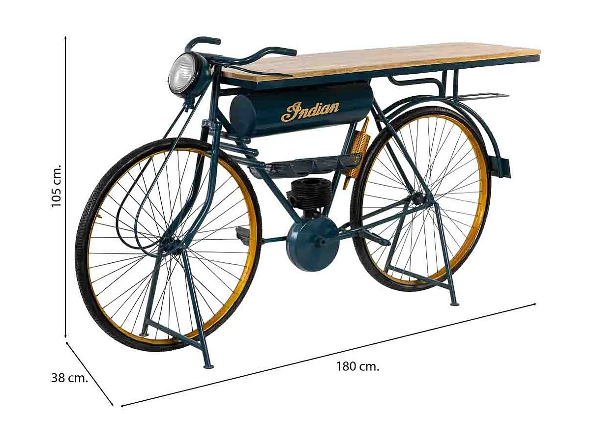 Barra con ruedas 180x38x105h cm