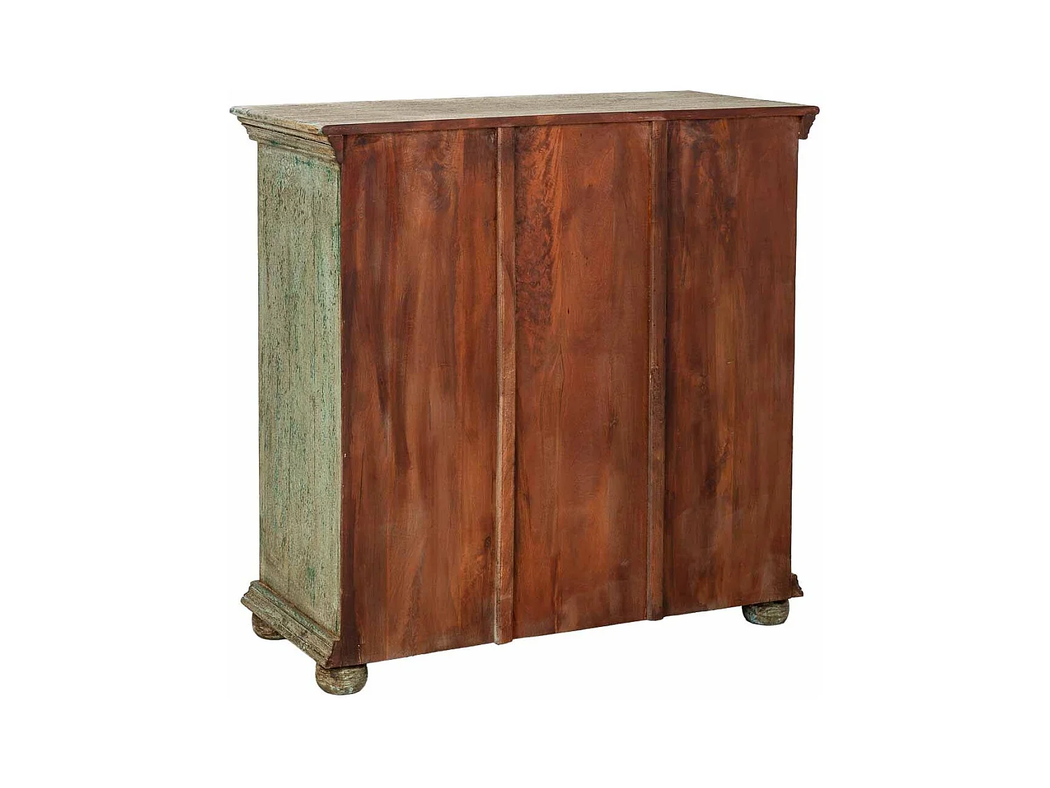 Cómoda de Madera artesanal con 5 cajones azul 100x43x95h cm