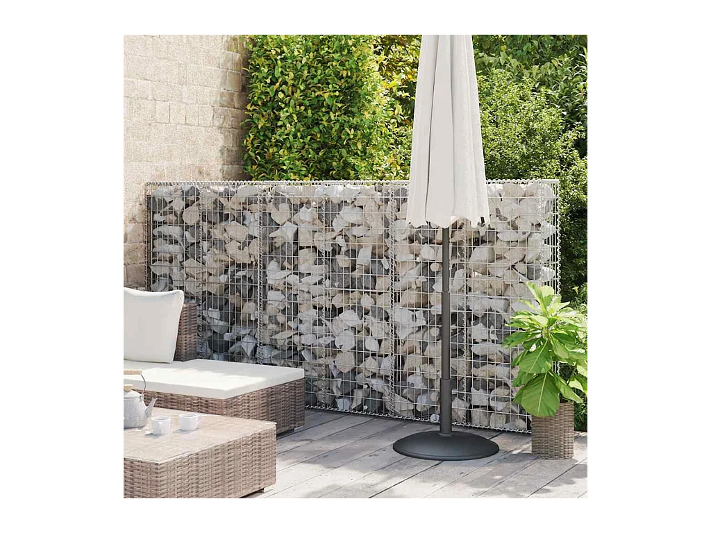 Mur en gabion-Panier de gabion avec couvercles Acier galvanisé 300x50x150 cm