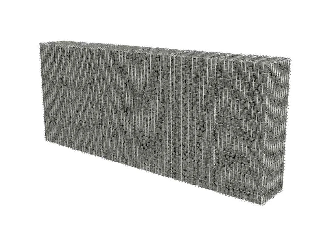 Mur en gabion-Panier de gabion avec couvercles Acier galvanisé 300x50x150 cm