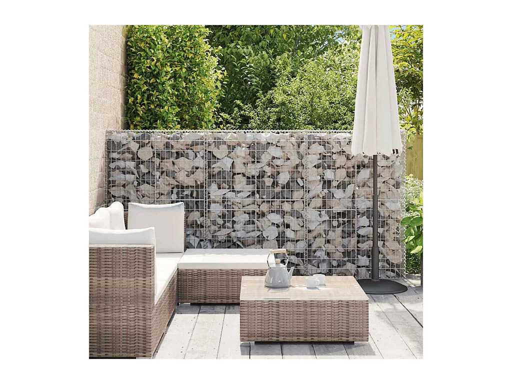 Mur en gabion-Panier de gabion avec couvercles Acier galvanisé 300x50x150 cm