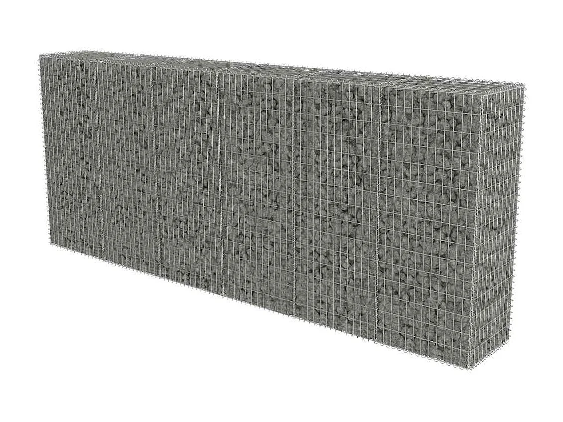 Mur en gabion-Panier de gabion avec couvercles Acier galvanisé 300x50x150 cm