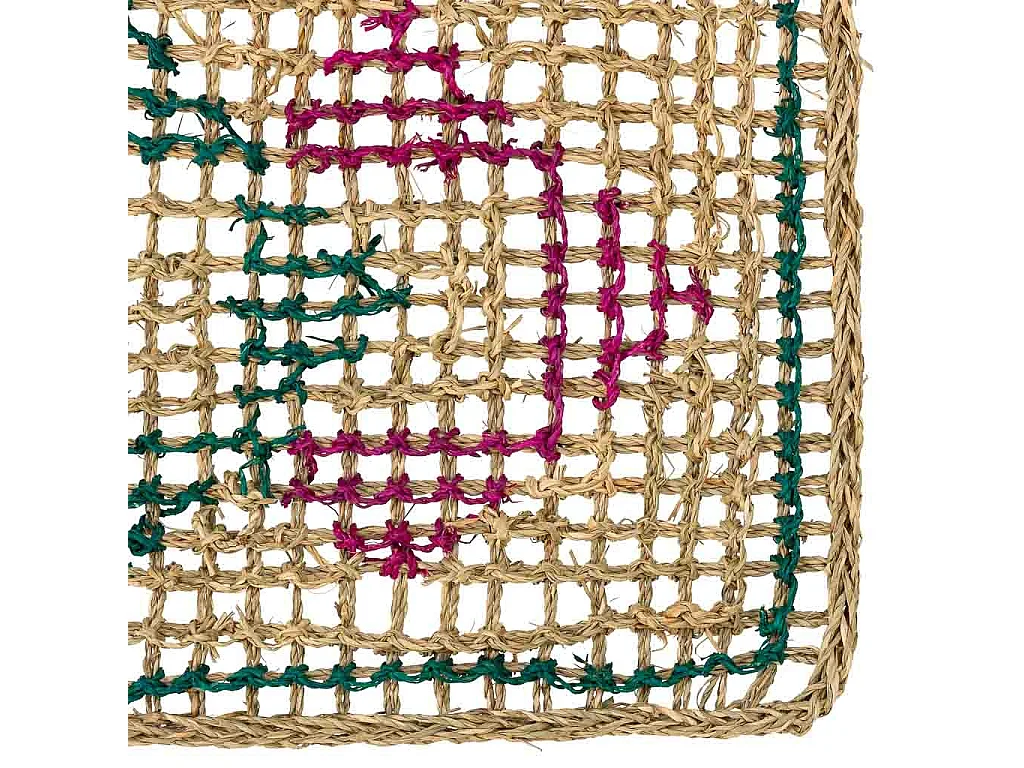 Felpudo de fibra marrón 60x35x1.2h cm