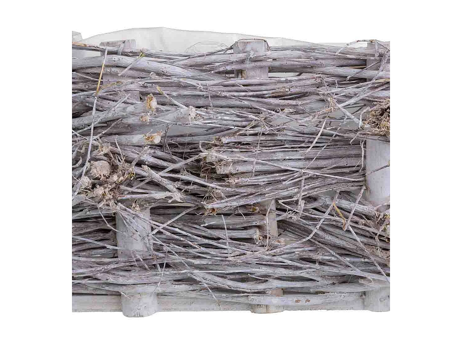 Cesto de mimbre rectangular gris 25x16x12h cm