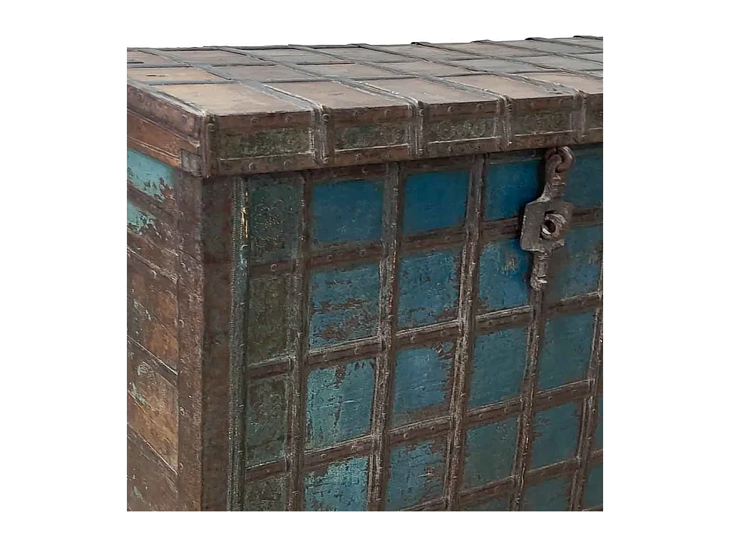 Baúl de madera acabado artesanal marrón 147x48x99h cm