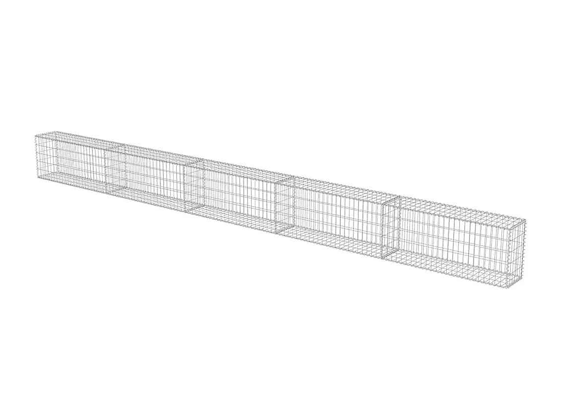 Mur en gabion-Panier de gabion avec couvercles Acier galvanisé 600x30x50 cm