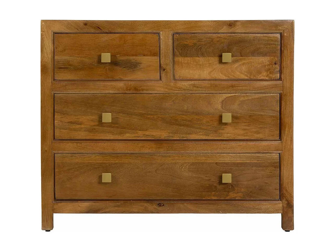 Aparador em madeira castanha com 2 gavetas e 2 portas, com 90x45x75 cm