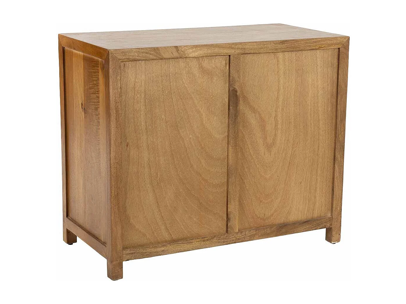 Aparador em madeira castanha com 2 gavetas e 2 portas, com 90x45x75 cm