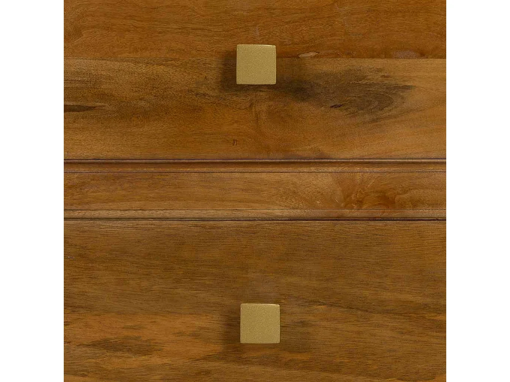 Aparador em madeira castanha com 2 gavetas e 2 portas, com 90x45x75 cm